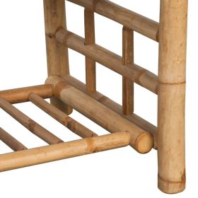 vidaXL 4 Piece Patio Lounge Set with Cushions Bamboo (Option: as picture)