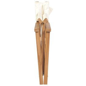 vidaXL Folding Director's Chair Solid Teak Wood (Option: as picture)