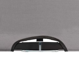 vidaXL Two Person Folding Sun Lounger Grey Steel (Option: as picture)