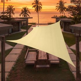 Artpuch Custom Size Beige Sun Shade Sail Triangle Canopy 185 GSM Durable Fabric UV Block Awning for Outdoor Patio Garden Backyard (Customized Ava (Color: Beige, size: 07'x16')