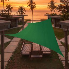 Artpuch Custom Size Dark Green Sun Shade Sail Triangle Canopy 185 GSM Durable Fabric UV Block Awning for Outdoor Patio Garden Backyard (Customize (Color: Dark Green, size: 08'x15')