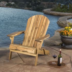 MALIBU RECLINING ADIRONDACK CHAIR (Color: Natural Stained, material: Acacia Wood)