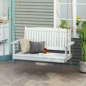 TAMBORA PORCH SWING (Color: White, material: Wood+Metal)