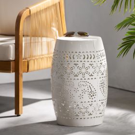 RUBY SIDE TABLE (Color: White, material: Iron)