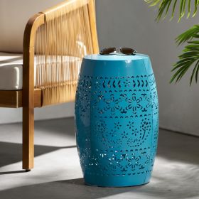 RUBY SIDE TABLE (Color: Blue, material: Iron)