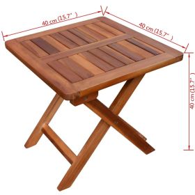 vidaXL Sun Lounger with Table Solid Acacia Wood (Option: as picture)
